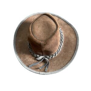 The Swagman Genuine Cowhide Suede Leather Australian Made Outback Outdoor Hat